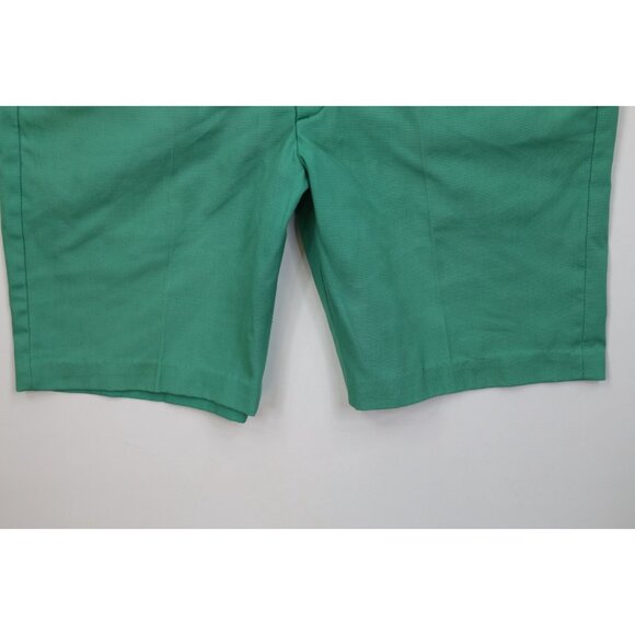 Vintage 70s Streetwear Mens 32 Distressed Above Knee Chino Golf Shorts Green USA - Picture 4 of 12